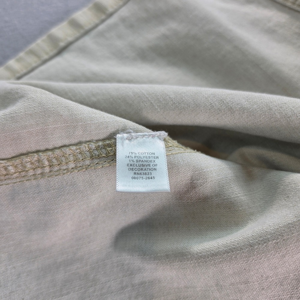Christopher & Banks Khaki Tan Denim Maxi Skirt Womens 16 Stretch Long Straight - Picture 8 of 8
